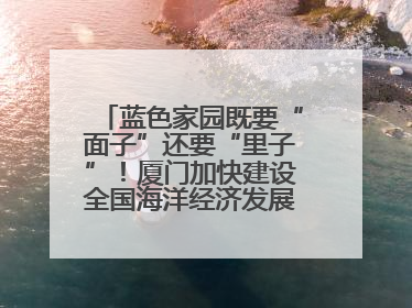 蓝色家园既要“面子”还要“里子”！厦门加快建设全国海洋经济发展示范区
