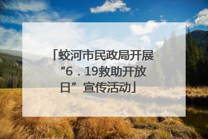 蛟河市民政局开展“6．19救助开放日”宣传活动