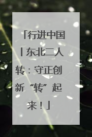 行进中国丨东北二人转：守正创新“转”起来！