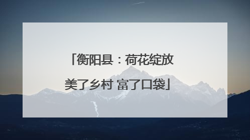 衡阳县：荷花绽放 美了乡村 富了口袋