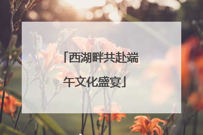 西湖畔共赴端午文化盛宴