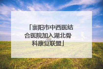 襄阳市中西医结合医院加入湖北骨科康复联盟
