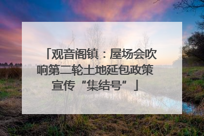 观音阁镇：屋场会吹响第二轮土地延包政策宣传“集结号”