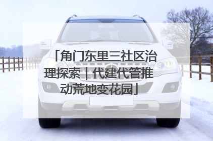 角门东里三社区治理探索｜代建代管推动荒地变花园
