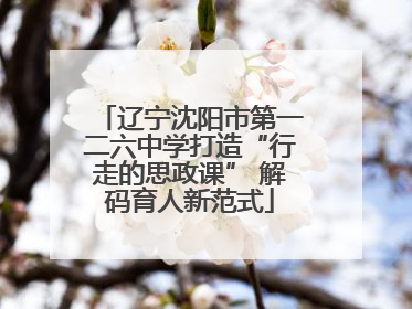 辽宁沈阳市第一二六中学打造“行走的思政课” 解码育人新范式