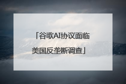 谷歌AI协议面临美国反垄断调查