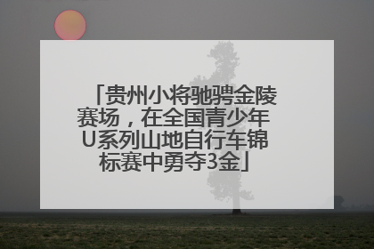 贵州小将驰骋金陵赛场，在全国青少年U系列山地自行车锦标赛中勇夺3金