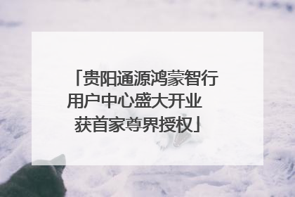 贵阳通源鸿蒙智行用户中心盛大开业 获首家尊界授权