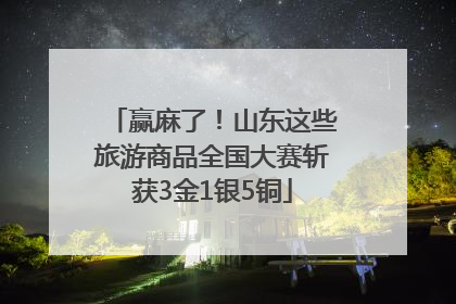 赢麻了！山东这些旅游商品全国大赛斩获3金1银5铜