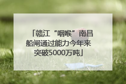 赣江“咽喉”南昌船闸通过能力今年来突破5000万吨