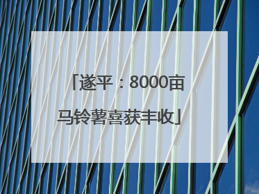 遂平：8000亩马铃薯喜获丰收