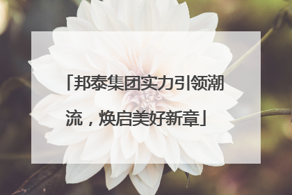 邦泰集团实力引领潮流，焕启美好新章