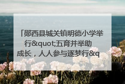 郧西县城关镇明德小学举行"五育并举助成长，人人参与逐梦行"庆六一活动