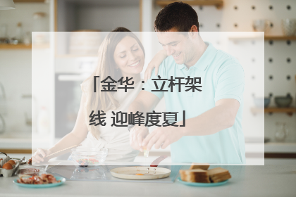 金华：立杆架线 迎峰度夏