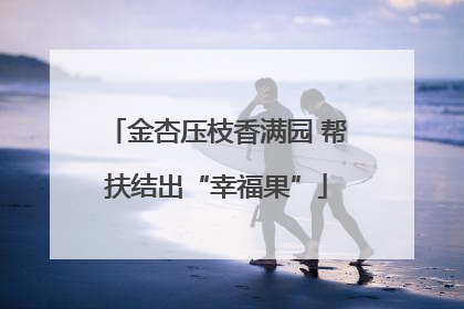 金杏压枝香满园 帮扶结出“幸福果”