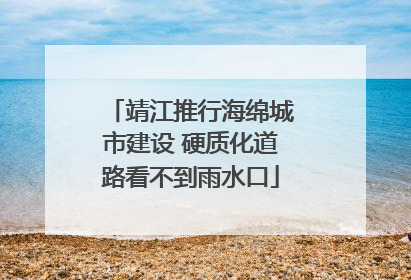 靖江推行海绵城市建设 硬质化道路看不到雨水口