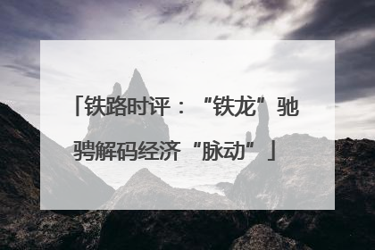 铁路时评：“铁龙”驰骋解码经济“脉动”
