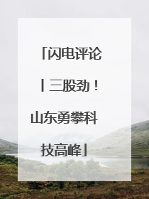 闪电评论丨三股劲！山东勇攀科技高峰