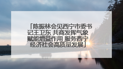 陈振林会见西宁市委书记王卫东 共商发挥气象赋能增益作用 服务西宁经济社会高质量发展