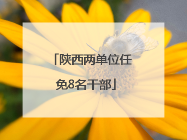 陕西两单位任免8名干部