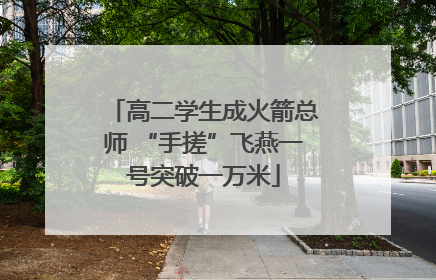 高二学生成火箭总师 “手搓”飞燕一号突破一万米