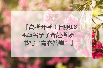 高考开考！日照18425名学子奔赴考场书写“青春答卷”