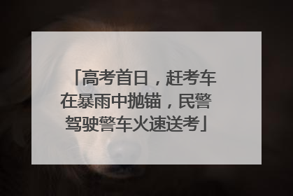高考首日，赶考车在暴雨中抛锚，民警驾驶警车火速送考