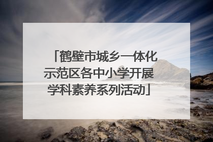 鹤壁市城乡一体化示范区各中小学开展学科素养系列活动