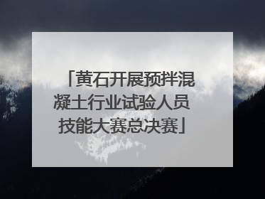 黄石开展预拌混凝土行业试验人员技能大赛总决赛