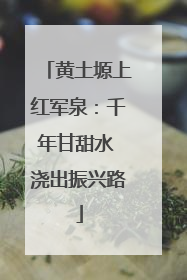 黄土塬上红军泉：千年甘甜水 浇出振兴路