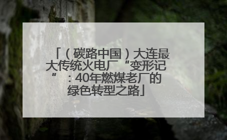 （碳路中国）大连最大传统火电厂“变形记”：40年燃煤老厂的绿色转型之路