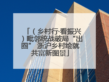 （乡村行·看振兴）毗邻统战破局“出圈” 浙沪乡村绘就共富新图景