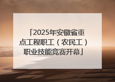2025年安徽省重点工程职工（农民工）职业技能竞赛开幕