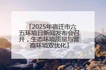 2025年宿迁市六五环境日新闻发布会召开，生态环境质量与营商环境双优化