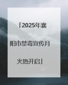 2025年襄阳市禁毒宣传月火热开启