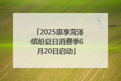 2025惠享菏泽·缤纷夏日消费季6月20日启动
