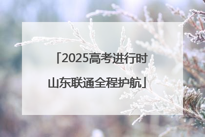 2025高考进行时 山东联通全程护航