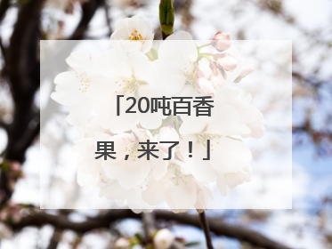 20吨百香果，来了！