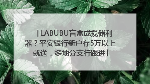 LABUBU盲盒成揽储利器？平安银行新户存5万以上就送，多地分支行跟进